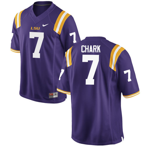 Men LSU Tigers #7 D.J. Chark College Football Jerseys Game-Purple